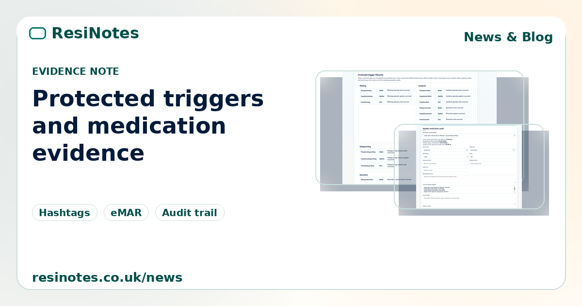 Protected triggers, medication evidence and the audit trail graphic