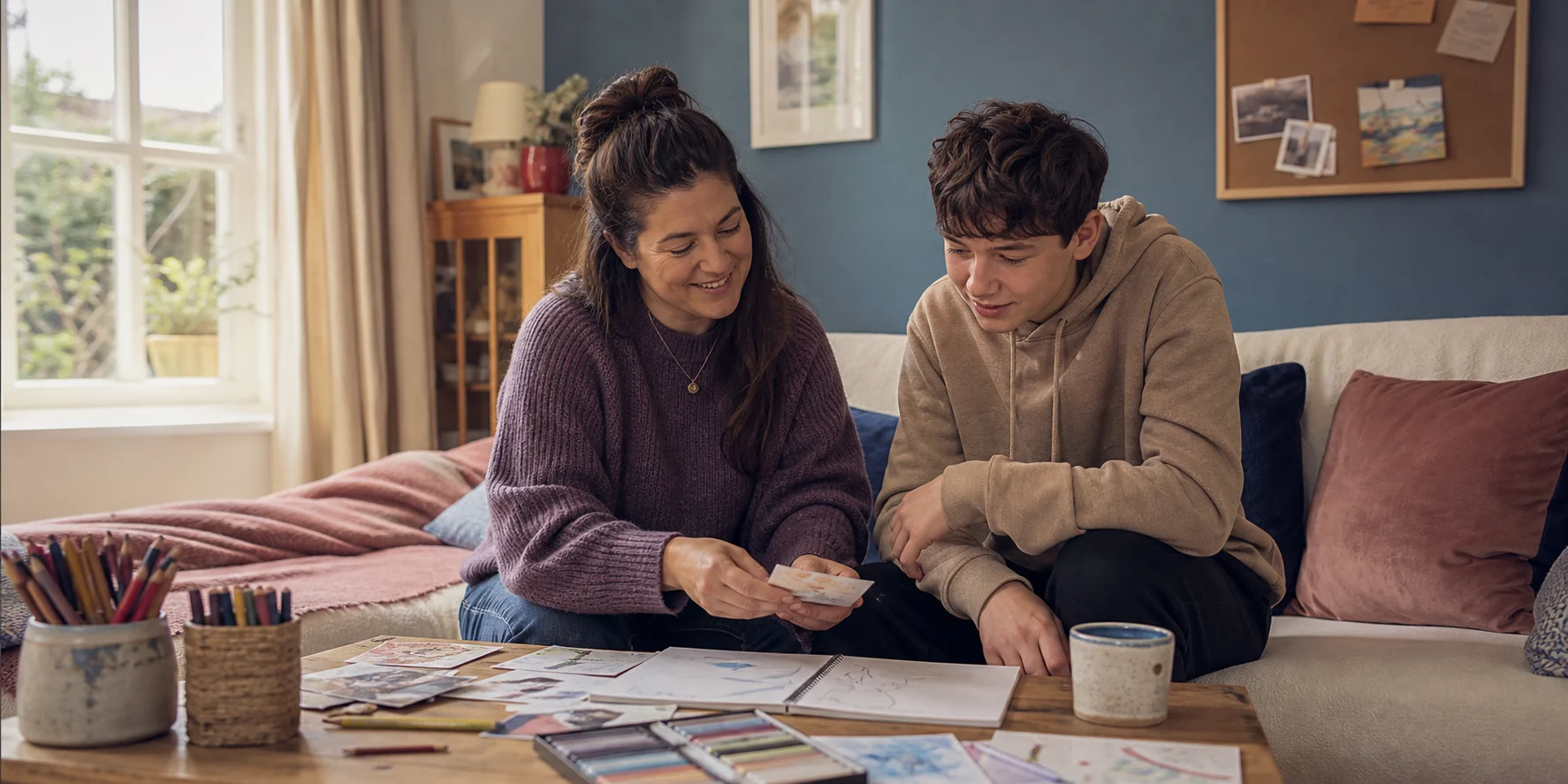 Illustrative scene of a practitioner listening to a young person